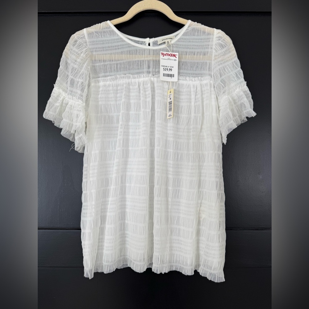 Max Studio, women’s sheer top size medium
